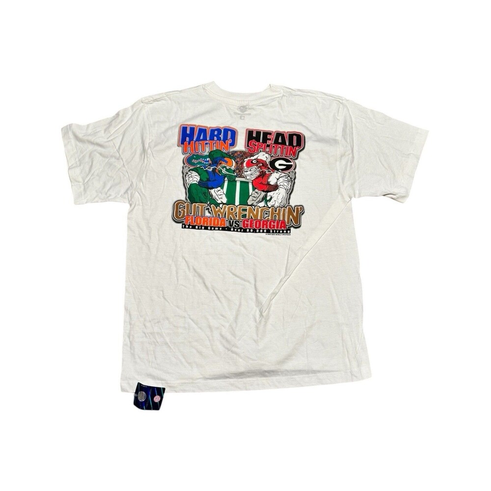 NWT 2006 Florida Gator Georgia Bulldogs Vintage Y2K TShirt NCAA College Football
